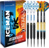 RED DRAGON - Peter Wright Snakebite V Gerwyn Price Iceman DWC Brass Fléchettes Professional - 22 grammes