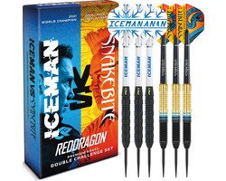 RED DRAGON - Peter Wright Snakebite V Gerwyn Price Iceman DWC Brass Fléchettes Professional - 22 grammes
