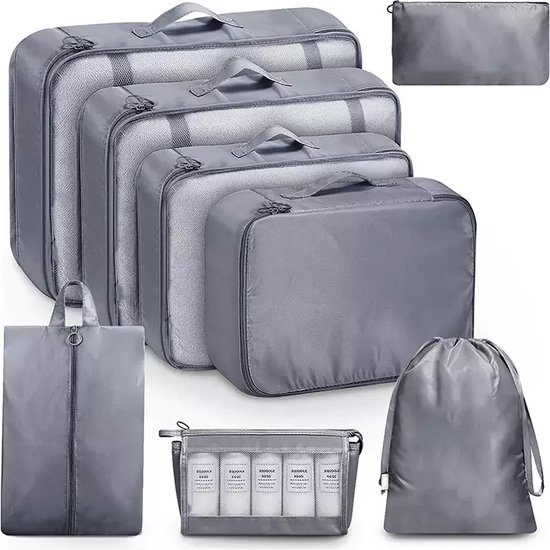 Travelistic Packing Cubes Set 8delig Organizer voor koffer en