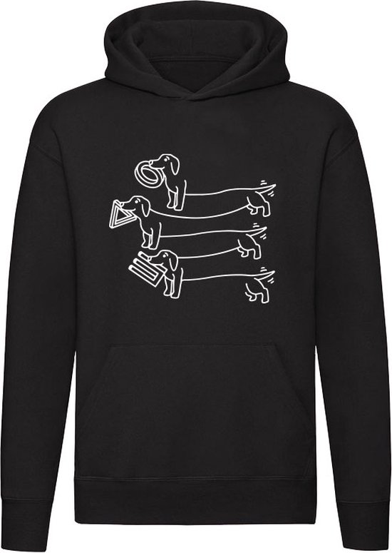 Magnifique sweat à capuche avec une illusion | Réalité apparente | Illusion d'optique | Image | Imagination | Charme | illusion | Rêver | Chien | Animal | Unisexe | Pull | Sweat | Capuche | Noir