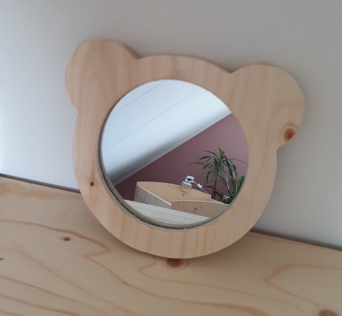 Spiegel Beer - Groot - Berenkop - Berenspiegel - Dierenkop - Wandspiegel - Kinderkamer - Decoratie