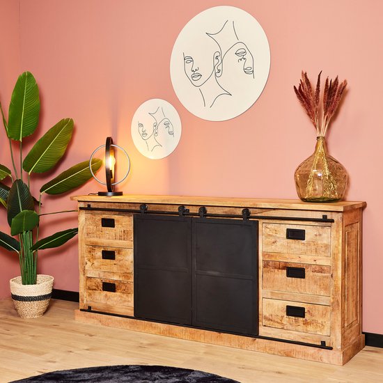 Dressoir kasten – Dressoir Fresno – Dressoir industrieel 200 cm