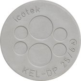 Icotek KEL-DP 50/9 Kabeldoorvoeringsplaat Montagegat: 50 mm Klem-Ø (max.): 18 mm Elastomeer Grijs 1 stuk(s)
