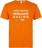 T-shirt kinderen World Champion 2022 | Max Verstappen / Red Bull Racing / Formule 1 Fan | Wereldkampioen | Oranje | maat 68