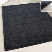 Shaggy hoogpolig tapijt, moderne vloerkleed, schwarz 160x220 cm