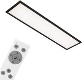 Briloner Verlichting - plafondlamp, LED-paneel dimbaar, kleurtemperatuurregeling, incl. afstandsbediening, 24 Watt, 2.200 lumen, wit-zwart