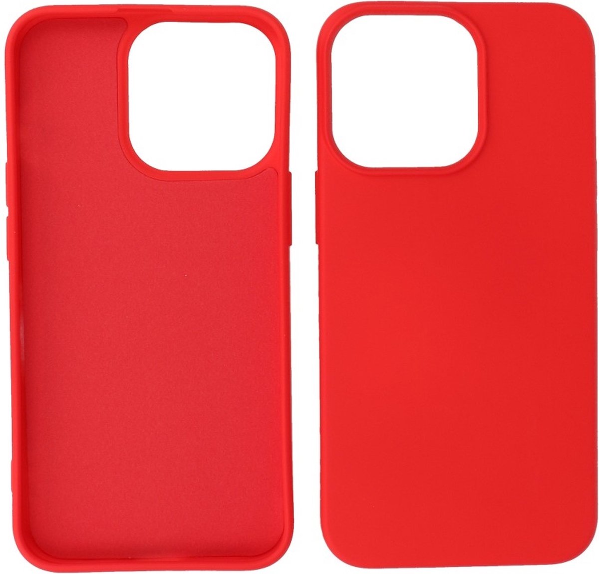 Hoesje 2.0mm Dikke Siliconen Back Cover Kleur Rood geschikt voor Iphone 14 Pro