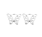 oorringen - vlinder - dames oorbellen - 925 zilver plated - cadeau voor vrouw - Liefs Jade