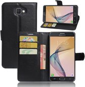 Samsung J7 Prime Hoesje Met Pasjeshouder Bookcase Zwart