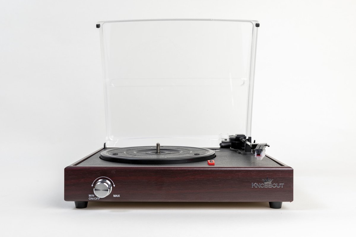 Knobbout Music United platenspeler met speaker/ Bluetooth, XL Gold