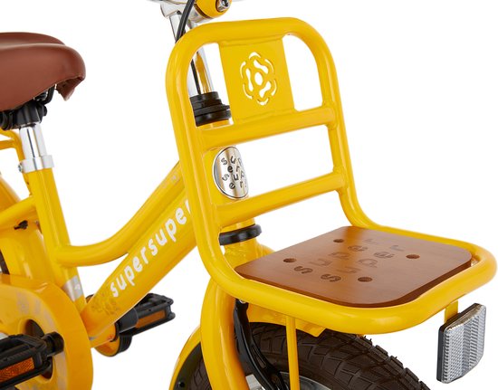 Supersuper Cooper Bamboo - Kinderfiets - Meisjesfiets - 14 inch - Geel van Supersuper — afbeelding 5