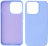 Hoesje 2.0mm Dikke Siliconen Back Cover Kleur Paars geschikt voor Iphone 14 Pro Max