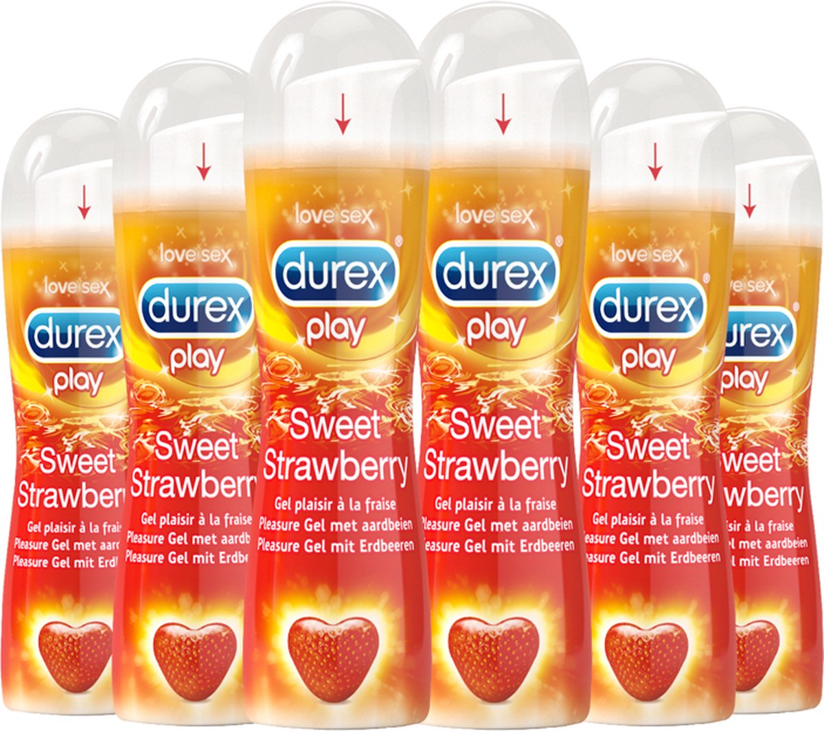 durex-play-sweet-strawberry-glijmiddel-6-x-50-ml-bol