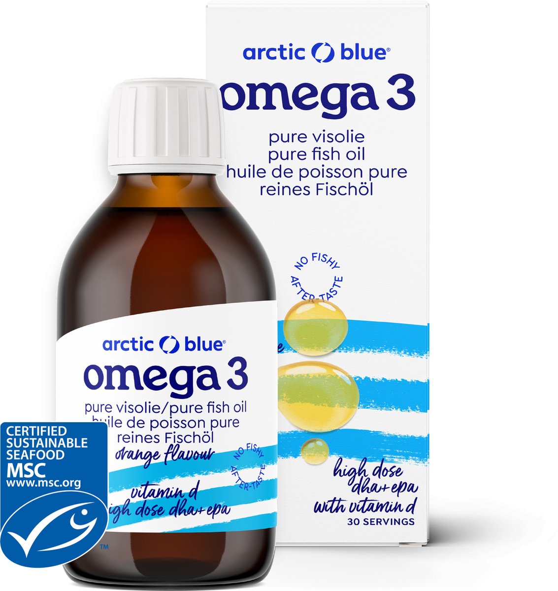 Arctic Blue - Omega 3 - Pure arctische visolie met vitamine D - 150 ml |  bol.com