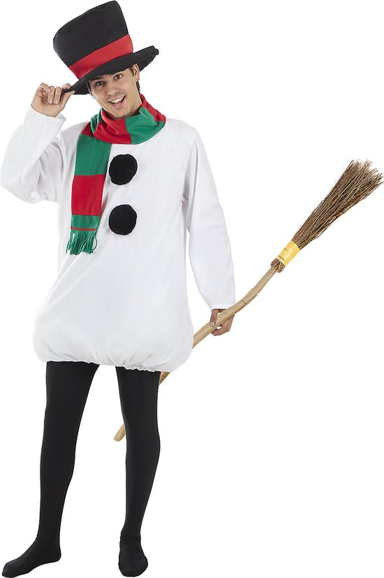 FUNIDELIA Sneeuwpop Kostuum Voor voor mannen - Maat: S - M - Wit