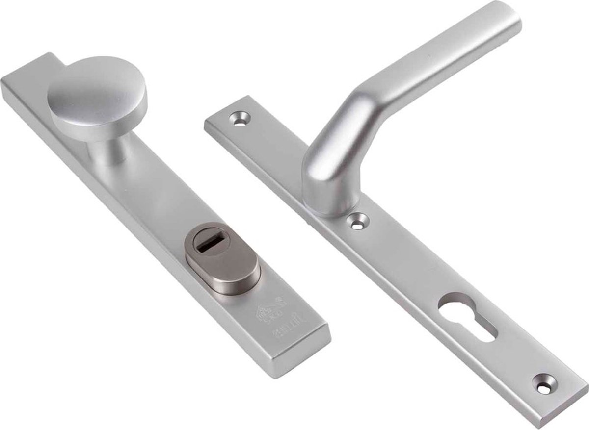 Ami Veiligheids schildgarnituur SKG - knop/kruk - deurdikte 55/60 mm - KT 92 - 251 x 37 mm - F1 - DKR 379 Rota