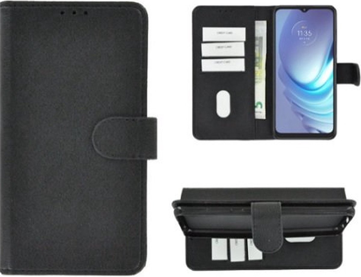 Motorola Moto G50 Hoesje Met Pasjeshouder Bookcase Zwart