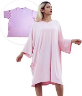 Smileify® Premium Pyjama Slaapshirt – Nachthemd Dames Korte Mouw – Oversized T Shirt – Big Shirt - Sleep Tee – Slaap tshirt Vrouwen - Roze