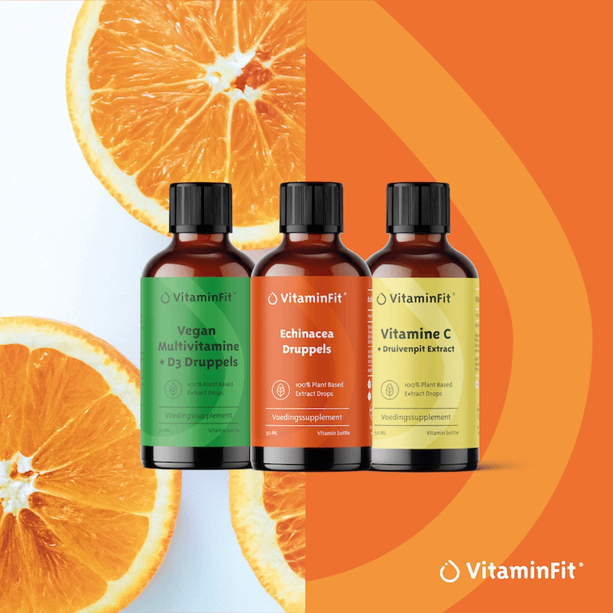 VitaminFit - Weerstand Pakket voor volwassenen - 3 supplementen in 1 - Voor de Weerstand - Immuunsysteem met Vit C, D3 en Echinacea!