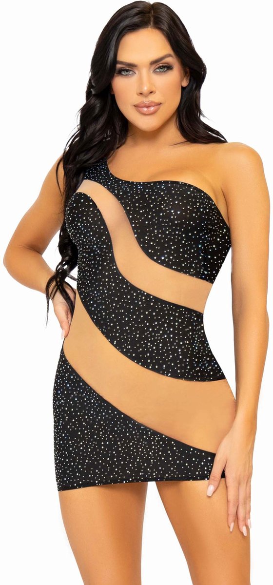 Spandex asymmetrical minidress