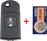 Clé de voiture à 2 boutons pour clé Mazda MX5 / Mazda 2 / 3 / 5 / 6 / Mazda RX8 / Boîtier de clé Mazda.