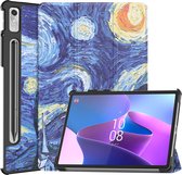 Tablet hoes geschikt voor Lenovo Tab P11 Pro 2nd Gen - Tri-fold hoes met auto/wake functie - 11.2 inch - Sterrenhemel