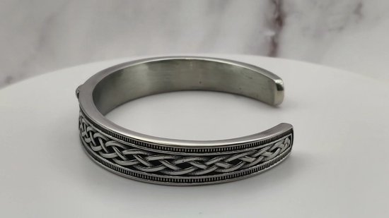 Mei's - Viking Thunder Hammer - armband heren - Mjolnir - RVS zilver - polsmaat 17-18 cm