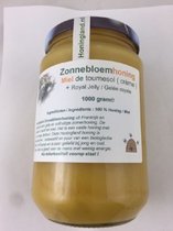 Honingland : Zonnebloemhoning & Royal Jelly, miel de tournesol & gelée royale ( crème ) 1000 gram.
