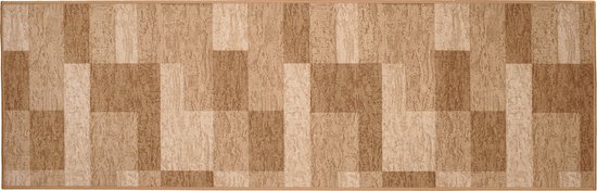 Tapiso Tapis en caoutchouc anti-dérapant en caoutchouc Tapis de sol Beige Taille de tapis - 80x1450