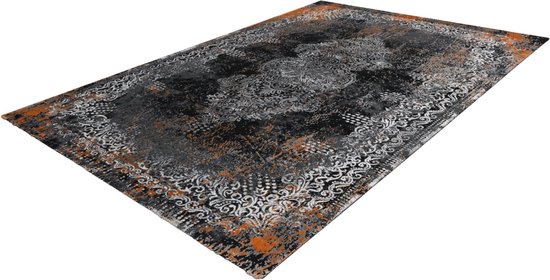 Pierre Cardin Pablo - Vintage - Super zacht - Shinny - 3D - Vloerkleed – hotel sjiek - design tapijt fraai – Karpet - 200x290- Goud terra zwart