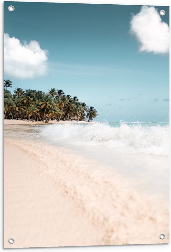WallClassics - Poster de Jardin - Govlen on a Tropical Beach - 60x90 cm Photo sur Poster de Jardin (décoration murale pour l'extérieur et l'intérieur)
