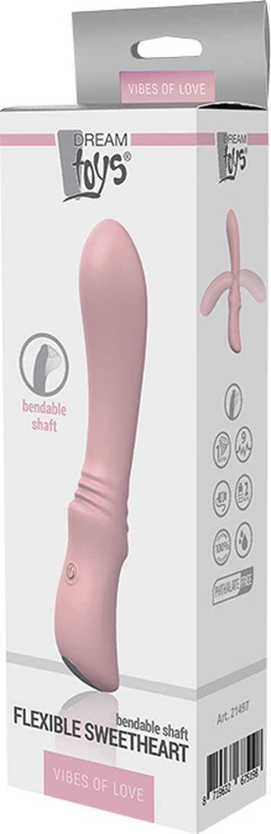 Goedkoopste Dream Toys Vibrator Love Toy VIBES OF LOVE FLEXIBLE SWEETHEART Roze