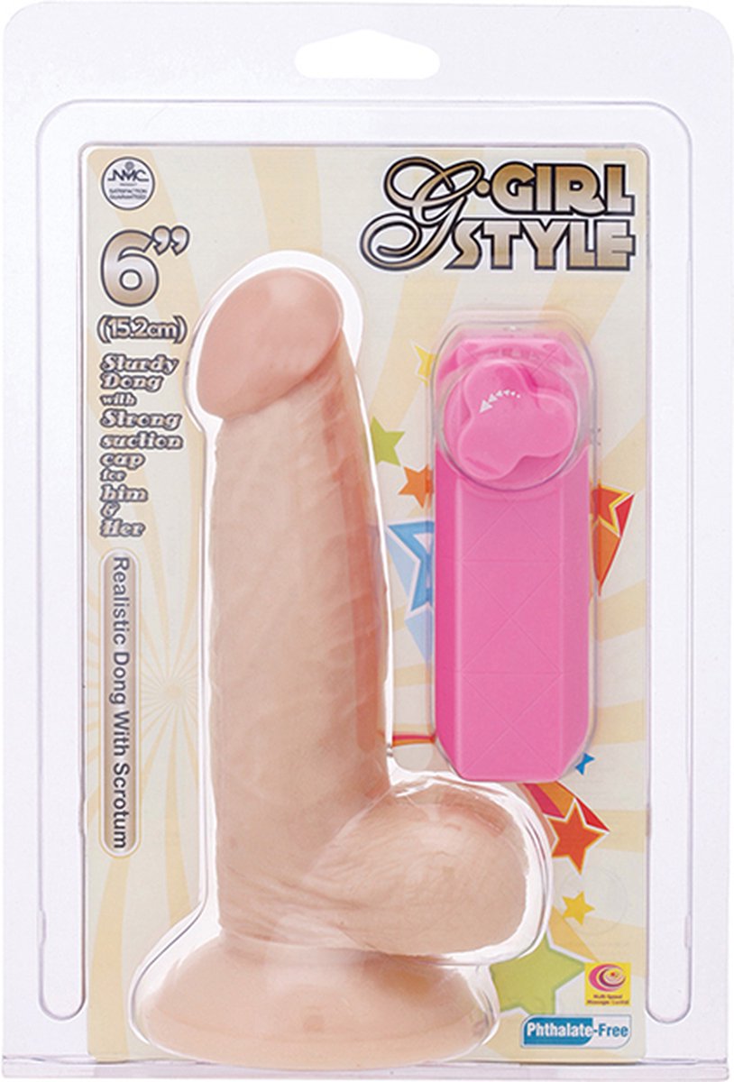 G-Girl Style 6inch Vibrating Dong - Dildo's - NMC