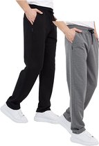Comeor Sweatpants men 2pack - noir/gris foncé - M - pantalons d'entraînement hommes - Pantalons de sport longs