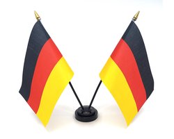 Landsvlag met standaard - Duitsland - Vrachtwagen accessoires - 20x14cm - Vrachtwagen Interieur - Auto - Accessoires - Vlaggetje