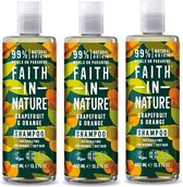 FAITH IN NATURE - Shampoo Grapefruit & Orange - 3 Pak