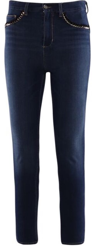 Liu Jo jeans highwaist ketting bij broekzak Blauw Maat : 28 (S/M) | bol.com