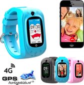 GPSHorlogeKids - GPS horloge kind - smartwatch kinderen - SMS - 4G videobellen - spatwaterdicht - SOS alarm - incl. SIM - TINY Blauw