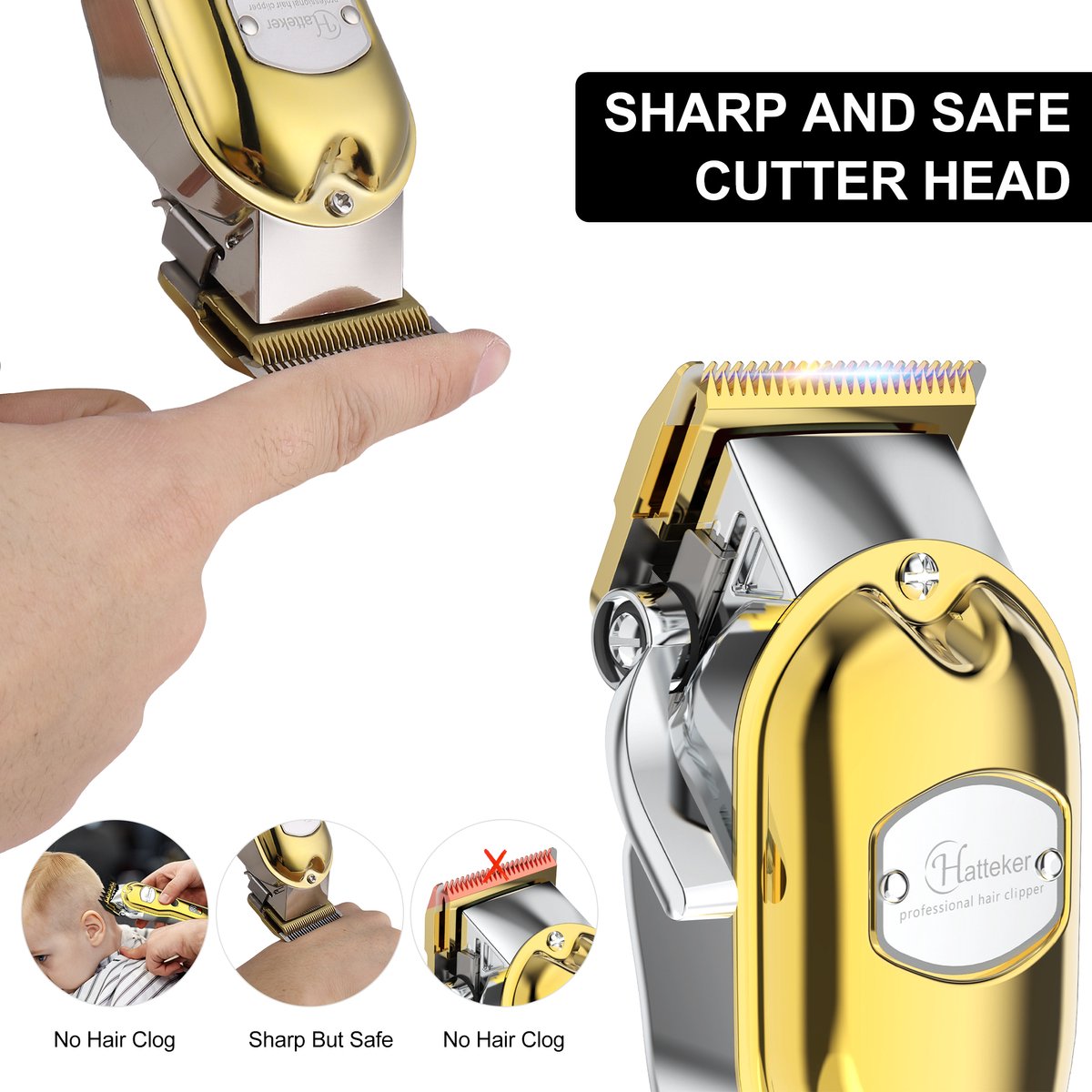 Tondeuse Hatteker 3 En 1 - Cheveux, Barbe, Précision - Neuf Sous Emballage - EAN 0708200440670