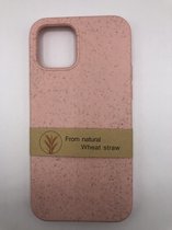Biologisch Afbreekbaar Telefoonhoesje - Milieuvriendelijk Backcover - Geschikt voor iPhone 12 / 12 Pro - Roze
