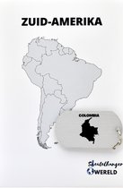 Colombia Sleutelhanger inclusief kaart – Colombia cadeau – beste land- Leuk kado voor je Vriend om te geven - 2.9 x 5.4CM