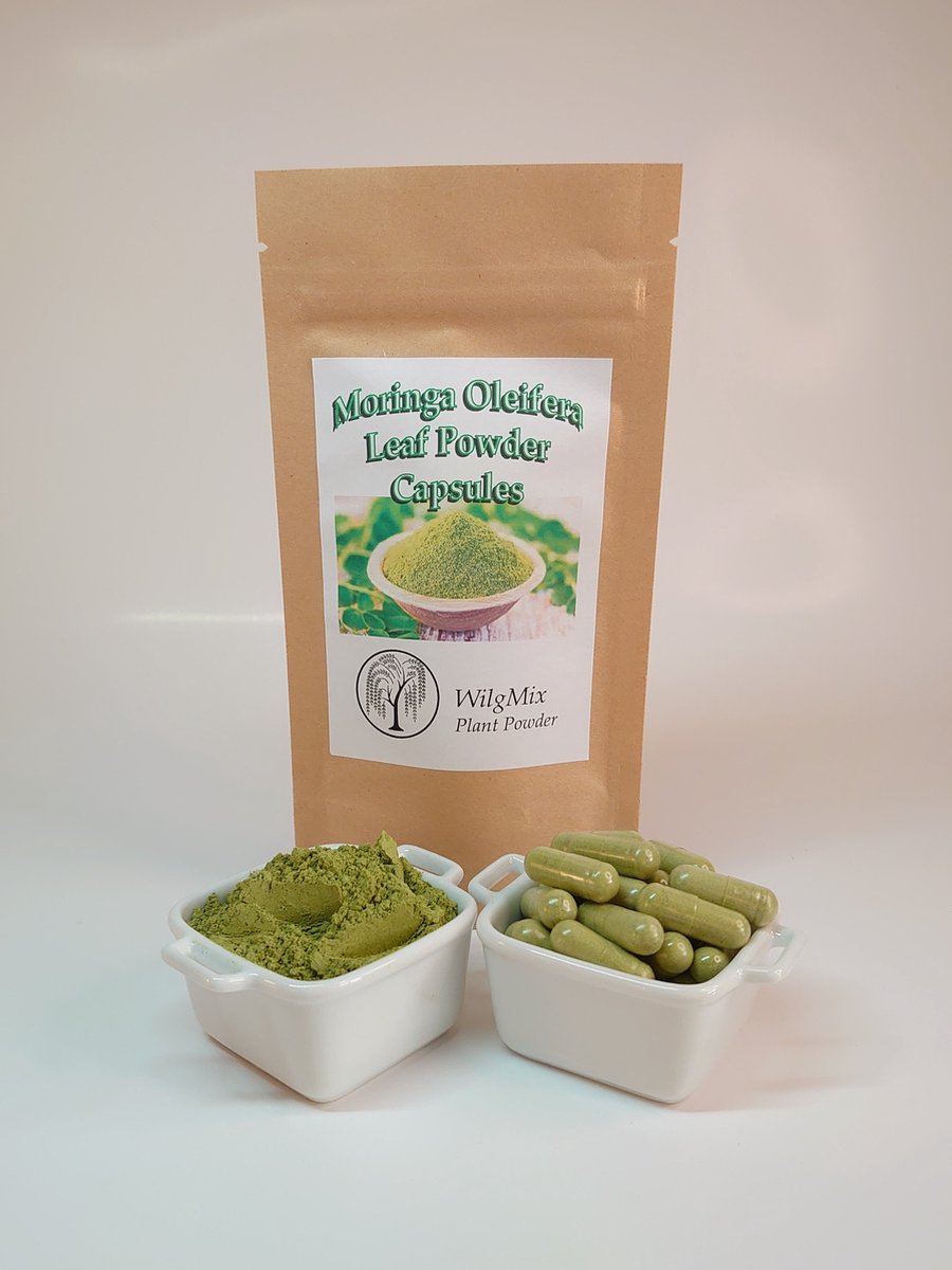 Goedkoopste WilgMiX Plant Powder Capsules -Moringa Oleifera - Moringa Oleifera Blad Poeder 100 Puur - 100 capsules á 500mg - Geteeld in Oeganda - Schaduw gedroogd - Gripzak - Hoge voedingswaardes, Vitamines & Mineralen - Laboratorium getest