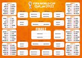 WK 2022 Speelschema A3 formaat oranje | Oranje versiering | Poster | WK2022 Qatar