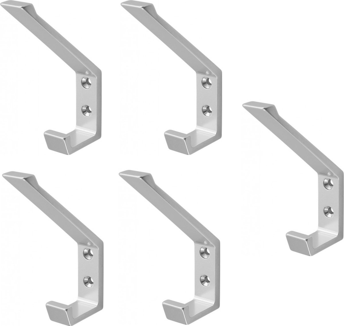Hermeta Hoed- en Jashaak - Enkel - Zilver - 0138-01 - 5 stuks