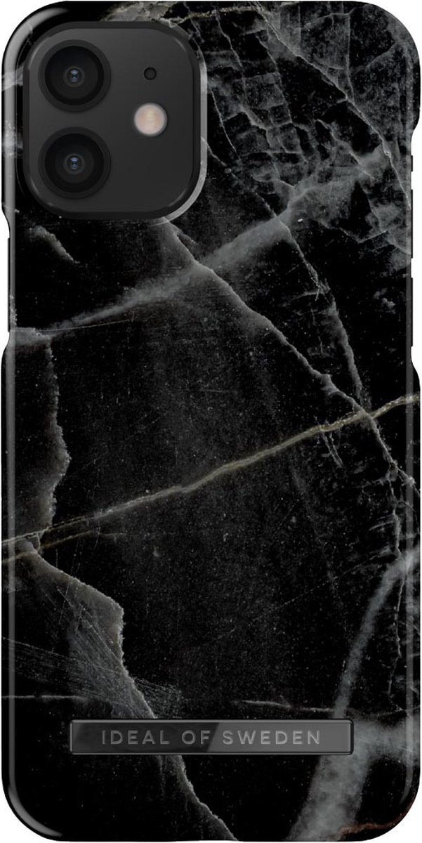 Ideal of Sweden Fashion Case iPhone 12 Mini Black Thunder Marble