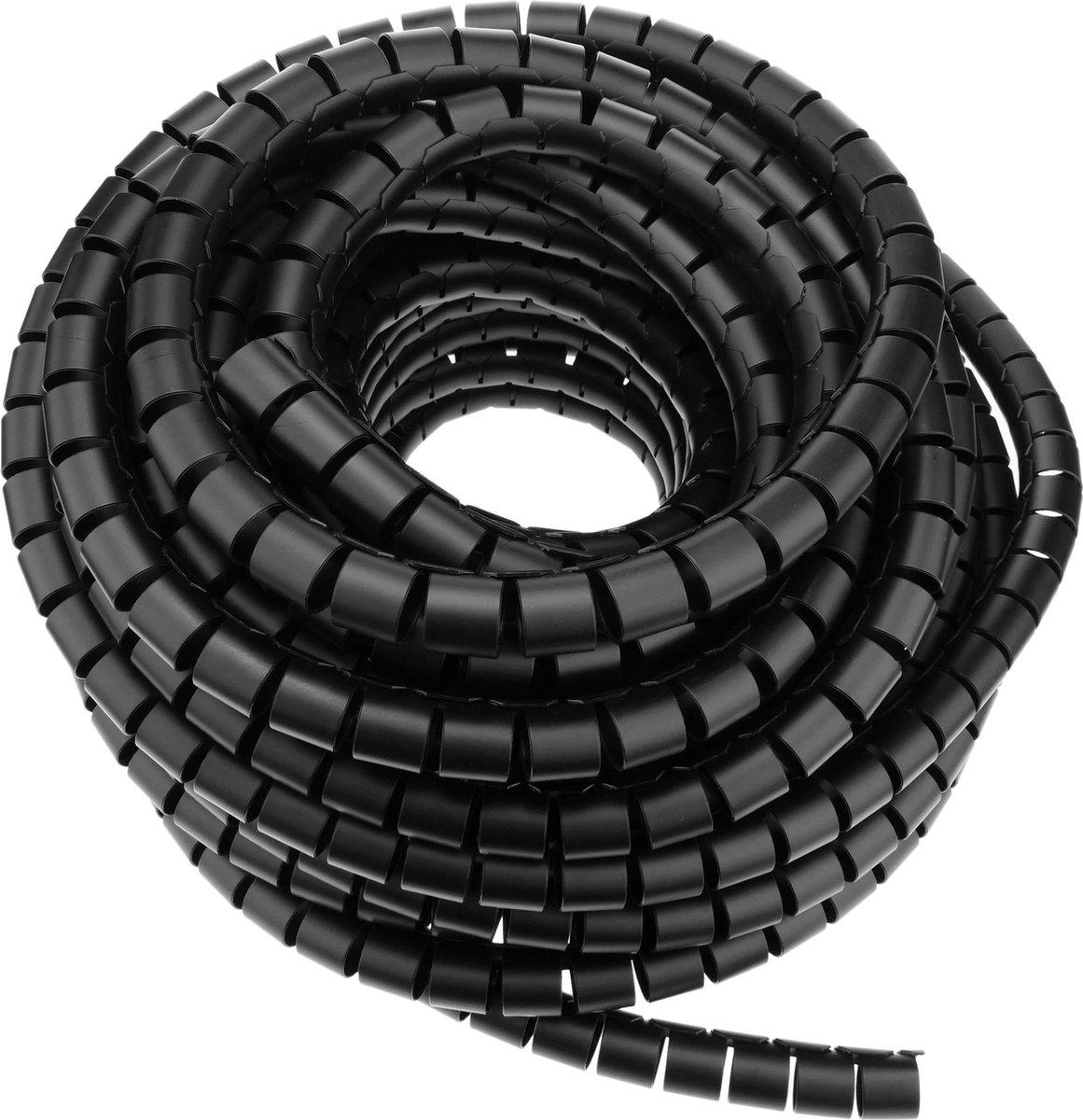 BeMatik - Kabel organisator Zwarte mouw met 12-17 mm clip lengte 25 m