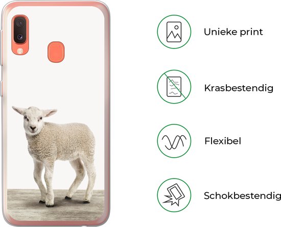 Coque Samsung Galaxy A20e - Enfants - Agneau - Filles - Garçons - Meiden - Coque de téléphone en Siliconen