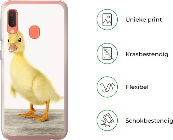 Coque Samsung Galaxy Chambre de bébé - Bébé - Caneton - Poussin Canard - Doux - Chambre de bébé - Chambre de fille - Coque de téléphone en Siliconen -