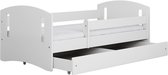 Kocot Kids - Bed classic 2 wit met lade met matras 180/80 - Kinderbed - Wit