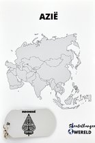 Indonesië Sleutelhanger inclusief kaart – Indonesië cadeau – beste land- Leuk kado voor je Vriend om te geven - 2.9 x 5.4CM